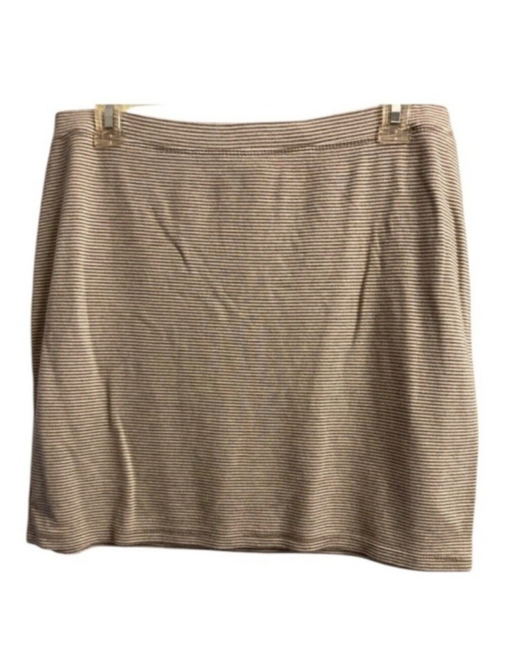 Beige/Tan & White Striped Mini Pencil Skirt 🫶🏽